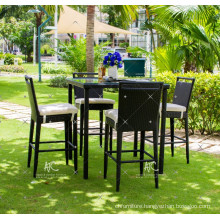 Hot Trendy Splendid Design Poly Synthetic Rattan Bar Set For Outdoor Garden Patio Wicker Furniture